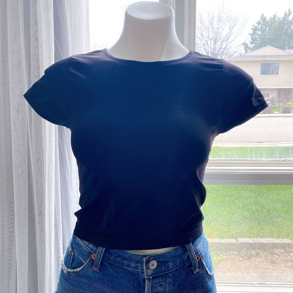 Intimately Free People Black Short Sleeve T-shirt